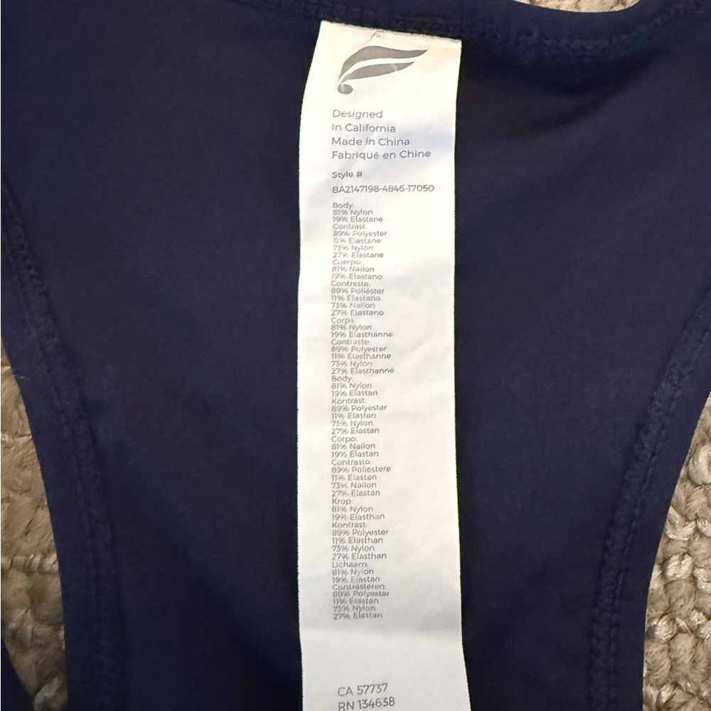 Fabletics Deep Blue Sports Bra - Picture 5 of 5